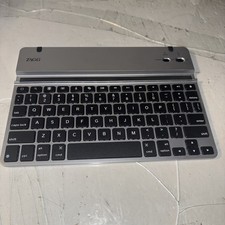 Zagg Keyboard 9.7 Bluetooth Wireless IPad Keyboard Black Silver Sold As Is Works
