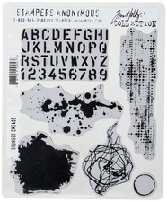 Tim Holtz - Stampers Anon CLING RBBR STAMP SET GRUNGED
