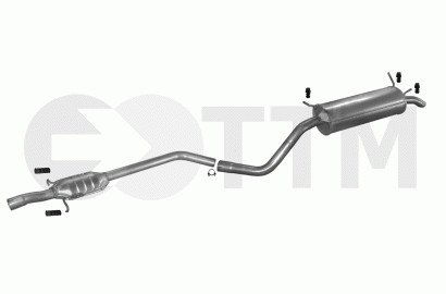 Échappement Renault Megane 1.9 D anti-bruit pour réparer un silencieux usé de Scenic 1996-2002