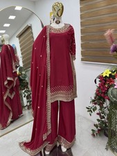 WEDDING PUNJABI STITCHED SHARARA PALAZZO SALWAR SUIT PLAZZO KURTI SHALWAR KAMEEZ