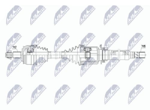 Original NTY Drive Shaft NPW-FT-094 For Fiat Jeep