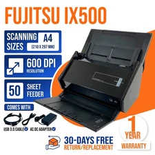 Fujitsu ScanSnap iX500 Color Duplex Document Wireless Scanner w/Bundle GRADE A!⚡