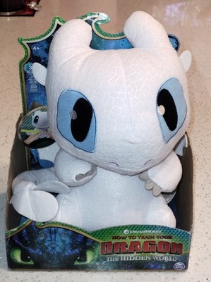 Dreamworks Dragons Squeeze & Growl LIGHTFURY 10-Inch Plush Dragon w/ Sounds NIB