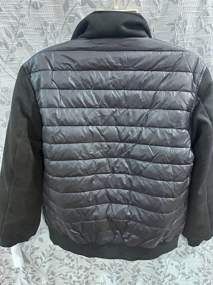 Chaqueta de bombardero acolchada con aislamiento de cremallera completa negra talla L Robert Graham para hombre nueva con etiquetas Foto 3 de 4