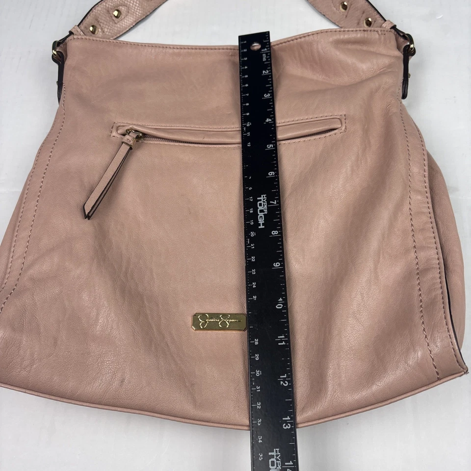 Jessica Simpson Tatiana Purse Dusty Rose Pink Bow Hobo Shoulder Bag Faux Leather - Image 3 of 4