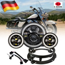 Faro proiettore led 7" + fendinebbia 4,5" con supporto per Harley Davidson