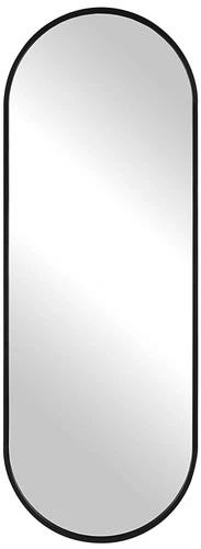 Uttermost Varina 60" x 22" Tall Black Finish Oval Mirror - Picture 2 of 8