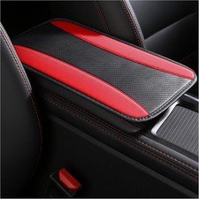 Stylish Car Center Console Cover, PU Leather Car Armrest Cover Prevent -Red