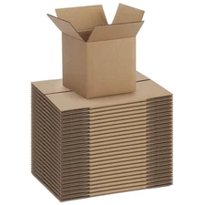 25-Pack 4x4x4 Corrugated Shipping Boxes for Reliable Packing and Shipping