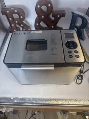 Secura Automatic Bread Maker Stainless Steel with 19 Program Settings MBF-016