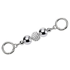 14.5cm/5.7" Bead Purse Chain Strap Extender for Women Handbag, Silver