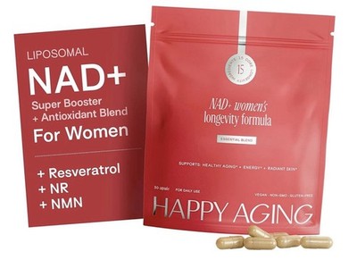 HAPPY AGING - NAD+ Women s Longevity Formula- Essential Blend - 30 Capsules