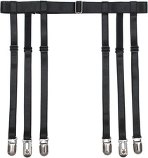 Plus Size Black Women's Suspender Garter Belt for Thigh High Stockings