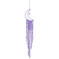 Macrame Dream Catchers, Purple Handmade Moon Design Cotton Dream Catcher