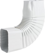 Downspout Gutter Elbows 2"x3", Angle of 90 Degrees, Low Gloss White   Style