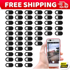 50 Pcs Black Ultra-Thin Webcam Cover Slide, Laptop Camera Privacy Protectors