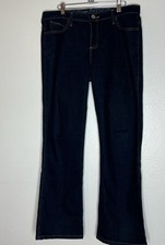 Wrangler Q Baby Jeans Women  s 11/12X30 Dark Wash Denim No Gap Mid Rise Cowgirl