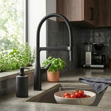 Blanco Rivana 443019 Semi-Pro Pull-Down Kitchen Faucet Matte Black 1.5 GPM
