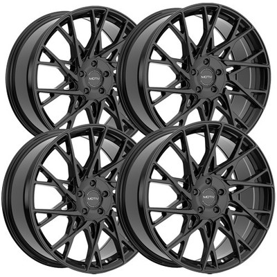 (Set of 4) Motiv 430B Maestro 17x7.5 5x100/5x4.5'' +40mm Gloss Black Wheels Rims