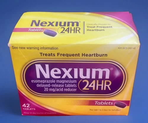 Nexium 24hr Acid Reducer Heartburn Relief  20mg 42 Tablets !! EXP 01/2027 NEW
