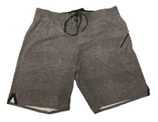 Lululemon Shorts Men 38 Gray Current State Board Shorts Tie String Trunks Pocket