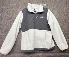 The North Face Women  s Jacket Denali Fleece Polartec Zip Pockets Beige Gray M