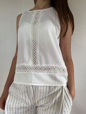 Abercrombie & Fitch White Lace Tank Top Women...