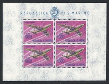 1964 SAN MARINO, BF No. 24, Modern Aircraft 1,000 Lire, MNH**