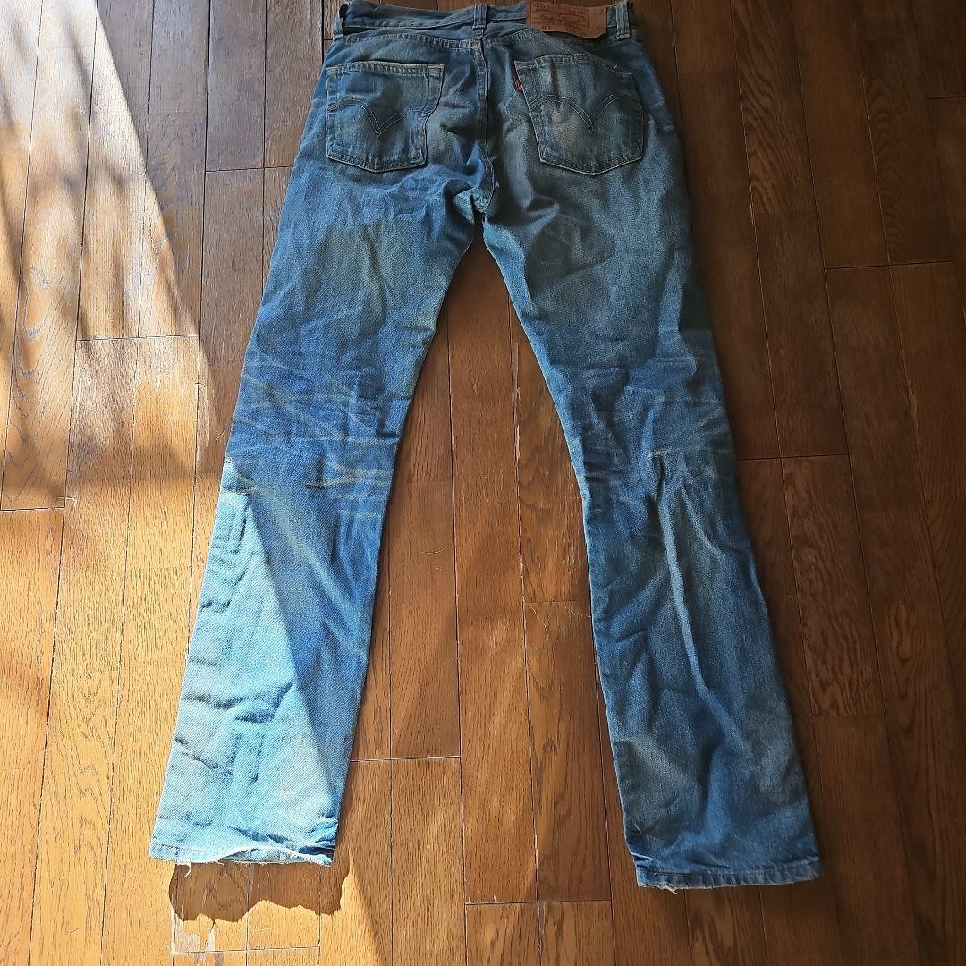 Levi's  501 Straight Denim Damage Processing - image 3