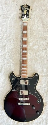 D'Angelico Premier Brighton Double Cut Guitar, Wine Burst Top - Prototype