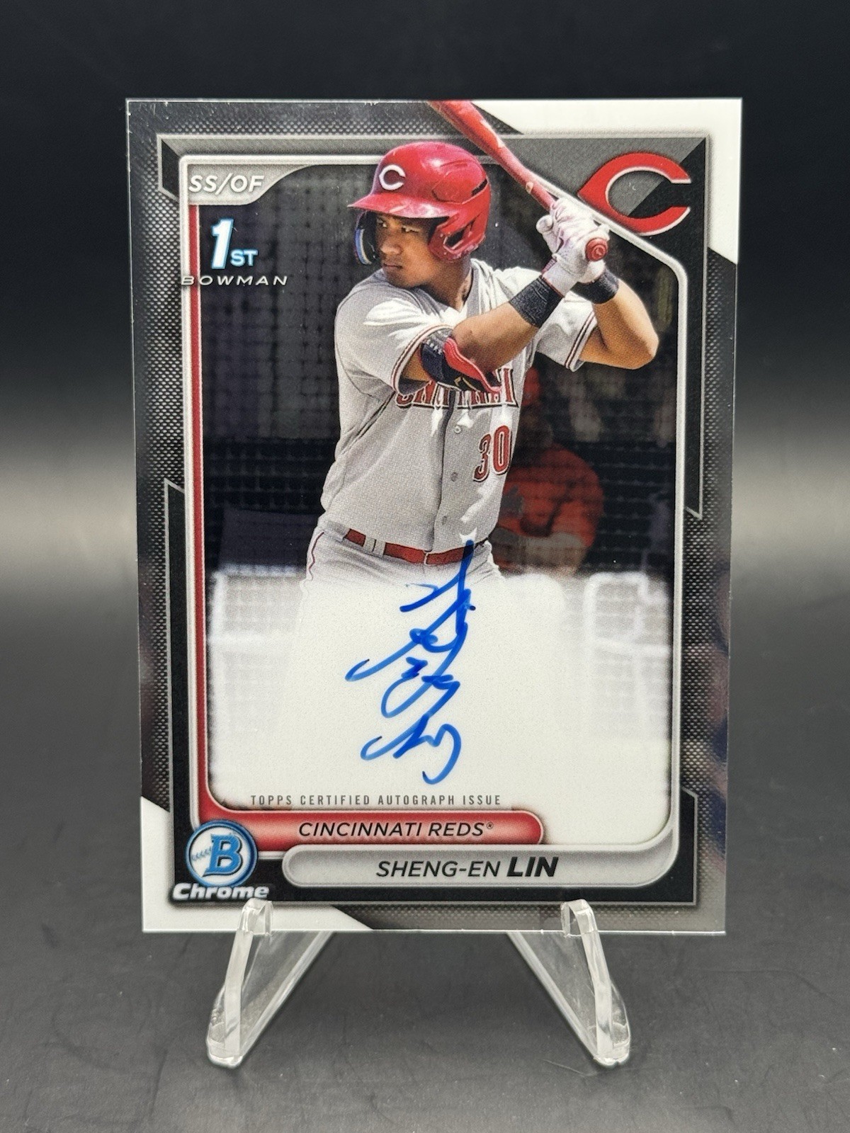 SHENG-EN LIN 2024 BOWMAN CHROME 1ST BASE AUTOGRAPH REDS AUTO