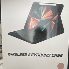 Pink Wireless Keyboard Case for iPad Pro 12.9" w/ Pencil Holder Backlight