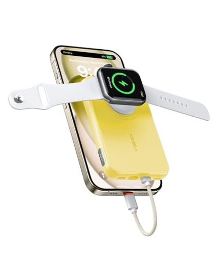 20W Fast Charging Portable Power Bank with Built-in Cable for iPhone