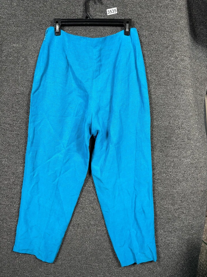 Calça Classiques Entier Feminina 10 Linho Mescla de Seda Puxar Perna Reta Casual - Imagem 2 de 4