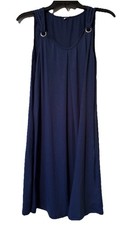 SAUKOLE Women's Summer Dress Casual Mini Scoop Neck O-Ring Shoulder Strap