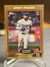 Andy Pages Rc 2024 Topps X Chris Berman Boomer's Baseball Gold 19/149 DODGERS