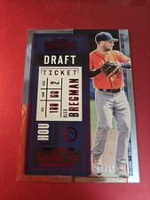 2020 Panini Contenders - Alex Bregman #58 Draft Ticket Red /99