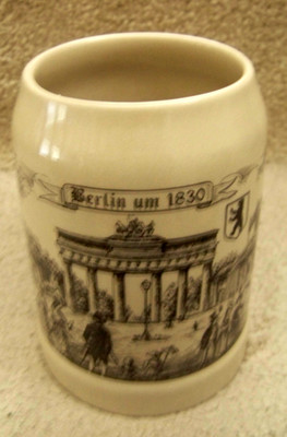 Berlin um 1930 stoneware mug stein tankard Brandenburg Gate Germany