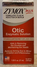 Otic Plus Enzymatic Solution Dogs &Cats 1% Hydrocortisone Ear Itch Relief 1.25oz