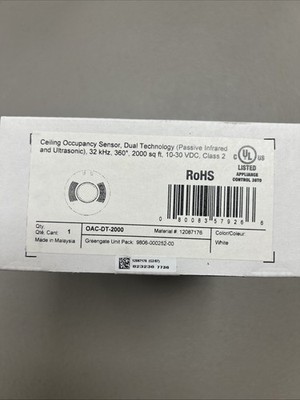 COOPER GREENGATE OAC-DT-2000-MV CEILING OCCUPANY SENSOR DAYLIGHT PIR WHITE