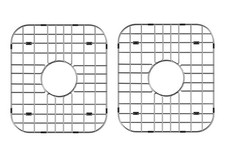 2 PCS 13.7x11.6 Inch Sink Bottom Grid Protector Stainless Steel Drying Rack