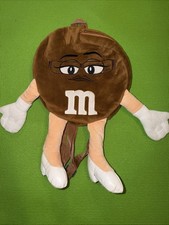 Mochila de felpa marrón rara M&M’s Mars Candy 17” mm M&M