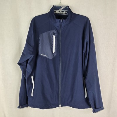 Zero Restriction Golf Men s LARGE *EMBROIDERED* Z700 Full Zip Jacket Navy Blue