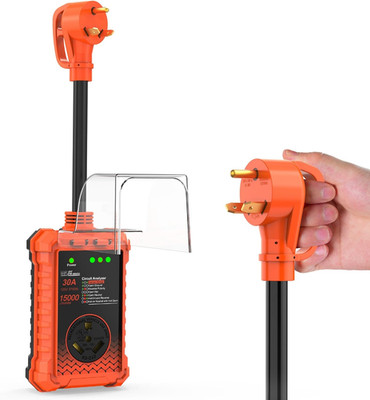 RV Surge Protector 30 Amp 15000 Joules, UL&FCC Certified RV Circuit Analyzer W/L