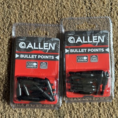 2 Packs Allen Bullet Points 5/16 Diameter 125 Grain 10  per Pack 14621A Archery