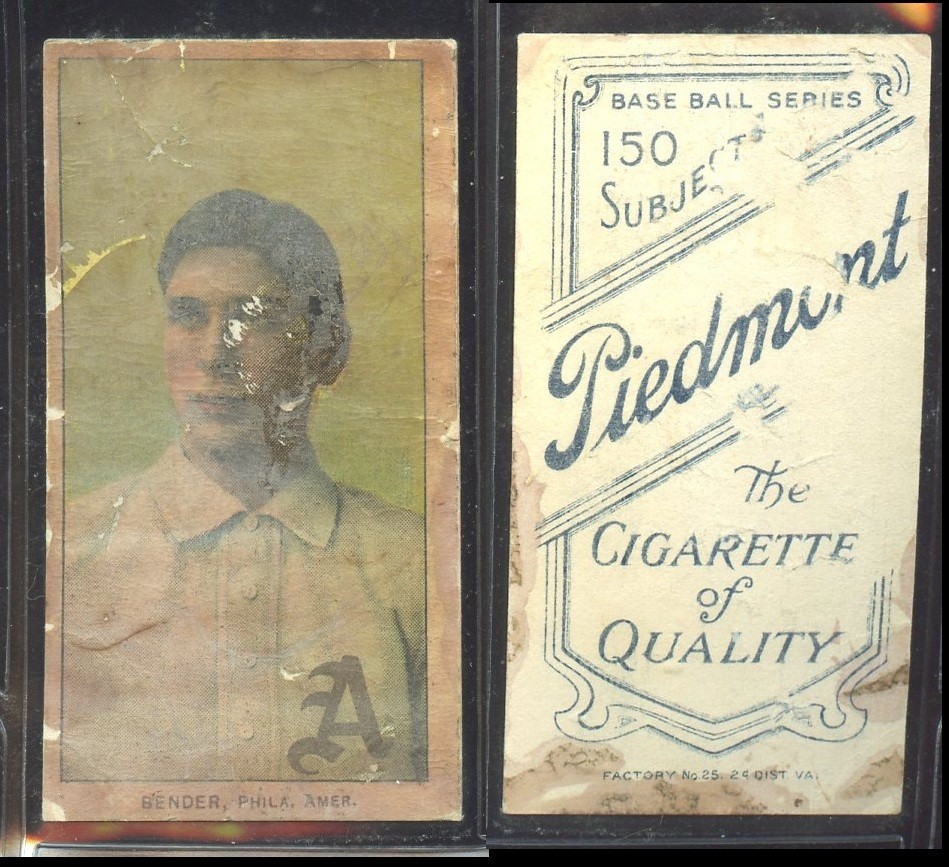 T206 Chief Bender portrait HOF ~~ PR condition ~~ Piedmont 150 back