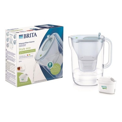 Brita Wasserfilter-Kanne Style eco gletcherblau 2,4L inkl. 1 MX Pro (1er Pack)