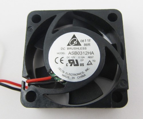 1pc DELTA ASB0312HA 30x30x10mm 30mm 3010 12V 0.12A DC Cooling Fan 2 wire - Picture 2 of 3