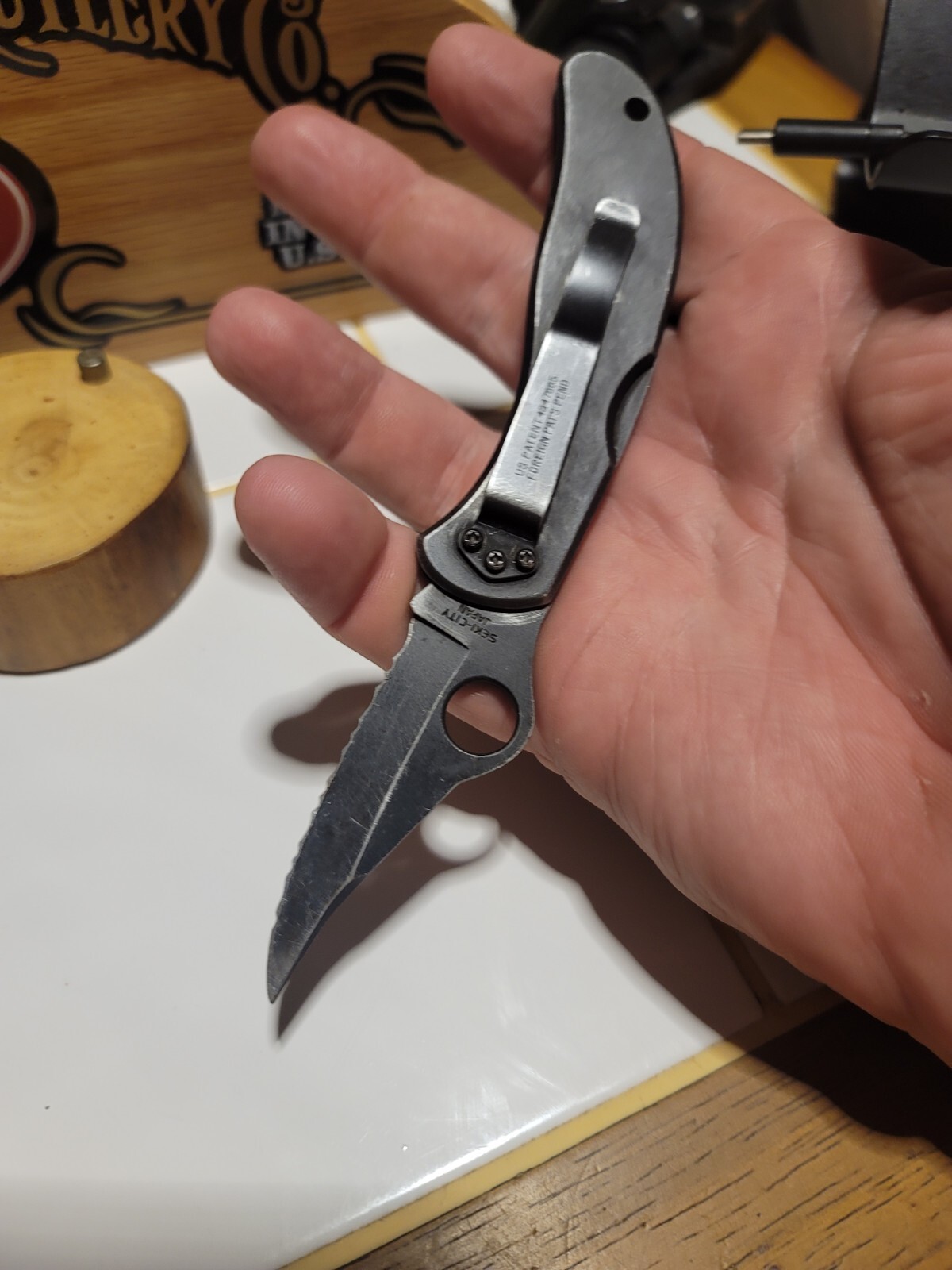 VINTAGE SPYDERCO WORKER POCKET KNIFE G2 STAINLESS SEKI JAPAN EARLY