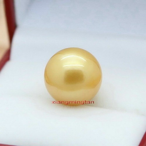 Top Qualität NATÜRLICHE ECHTE PERFEKTE RUNDE GOLDENE 10-11 MM LOSE SÜDMEERPERLE - Bild 3 von 6